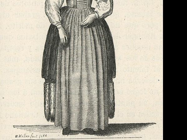 Señora de Basilea, copia de estampa de W. Hollar