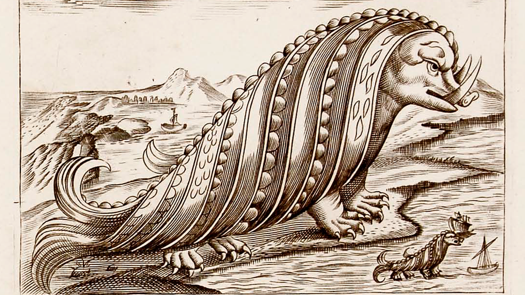 "Porco marino" representado en la obra de Antonio Tempesta de 1650