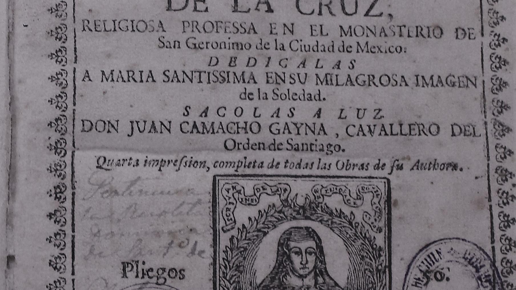 Portada de ejemplar de Sor Juana Inés de la Cruz