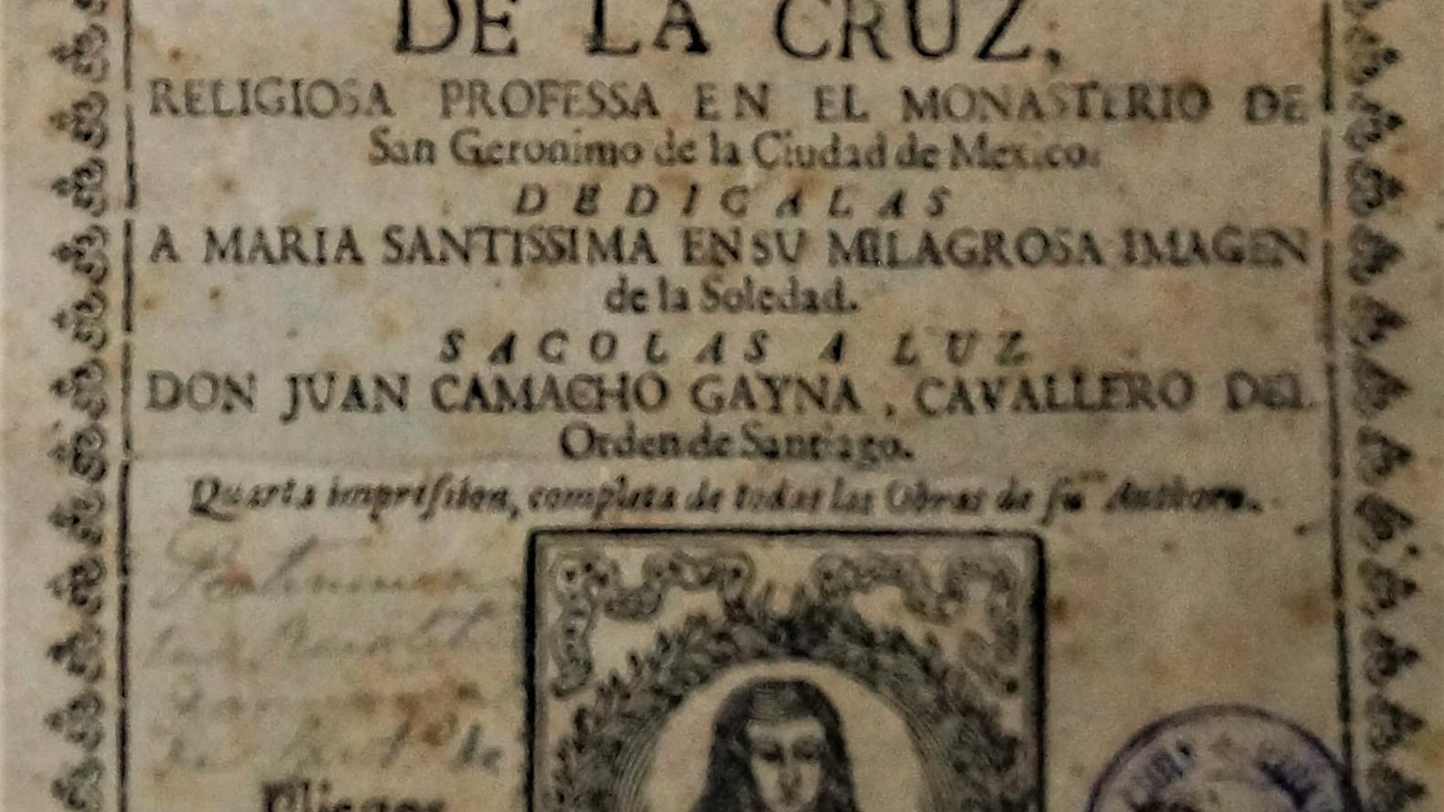 Portada de ejemplar de Sor Juana Inés de la Cruz