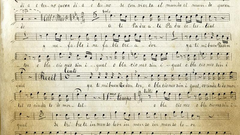 Partituras de Trisagio de José Bernardo Alcedo