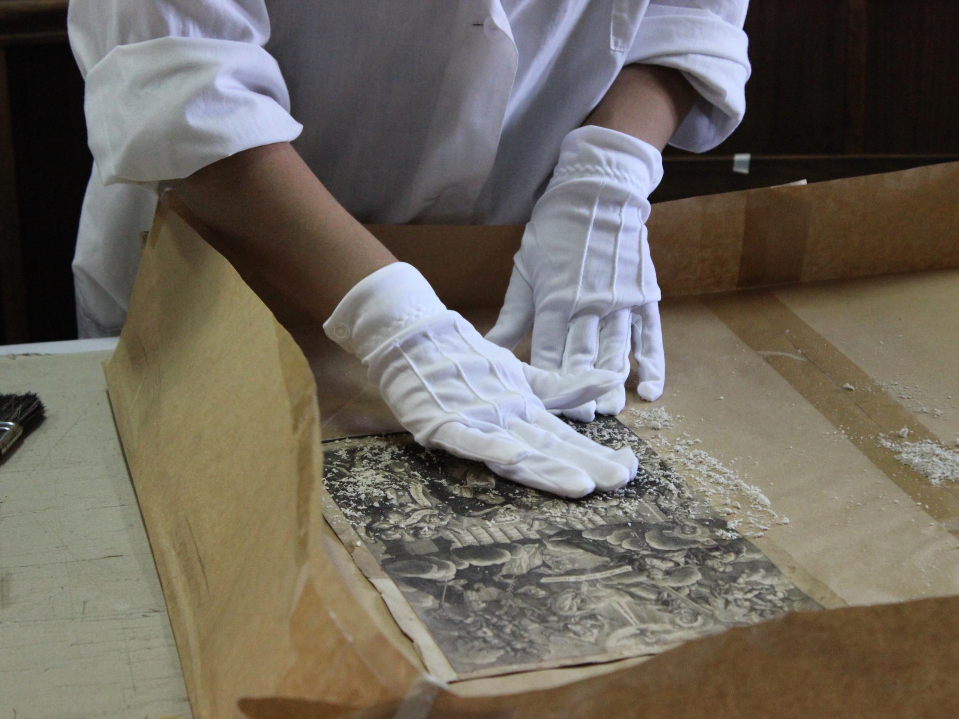Proceso de conservación de material documental