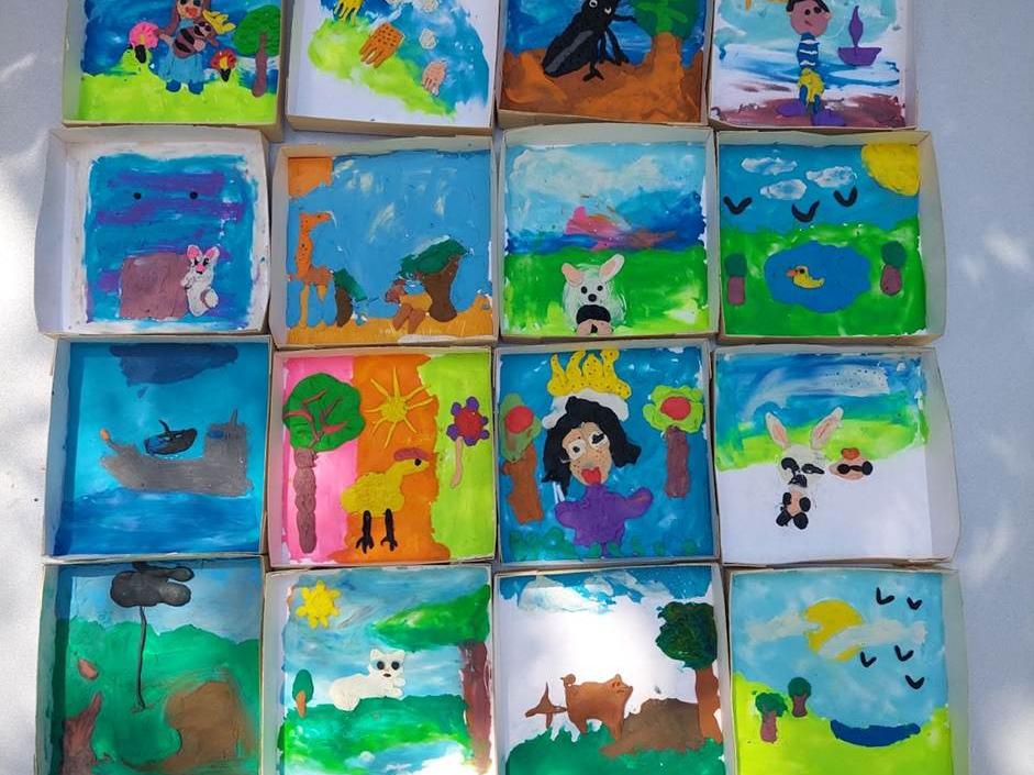 Dioramas realizados en talleres de invierno 2024