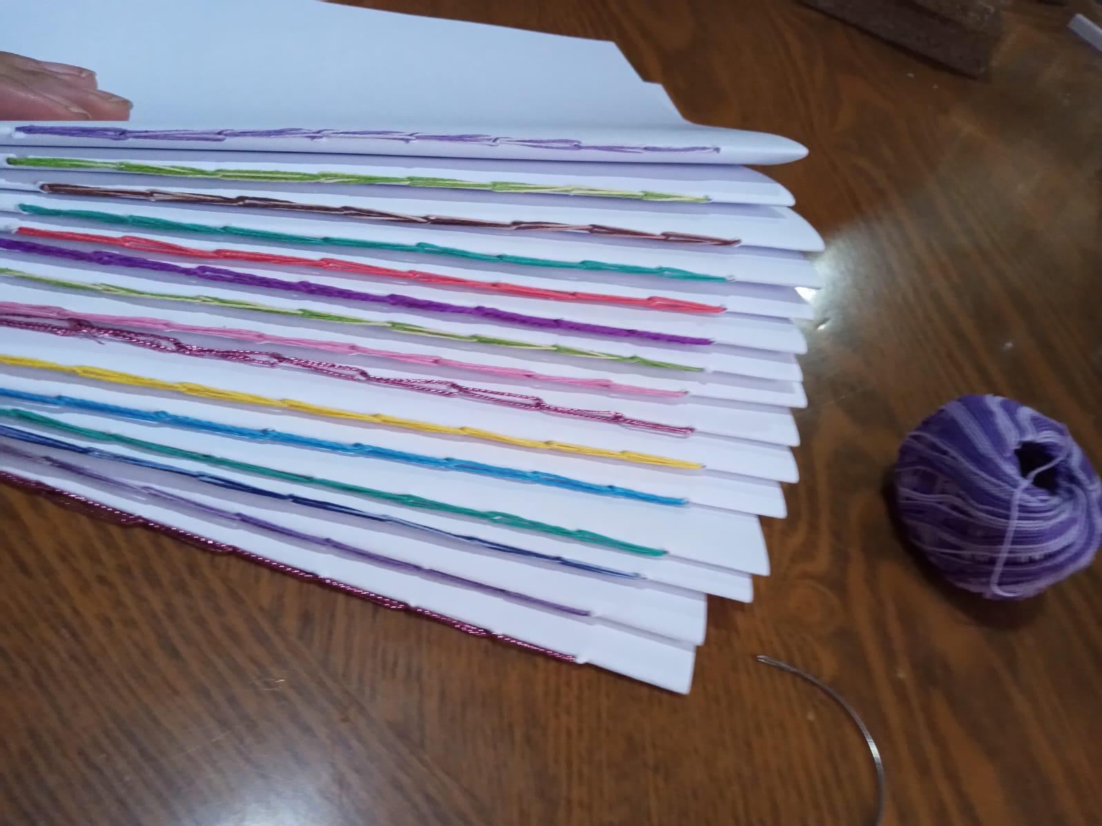 Encuadernación con costura de cedeneta