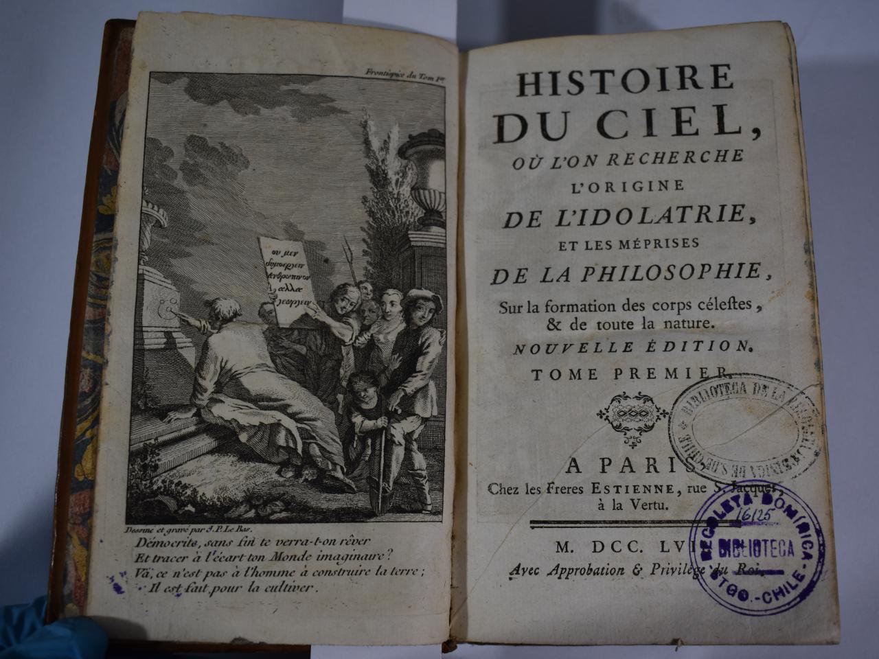 Histoire du ciel, où l’on recherche l’origine de l’idolatrie, et les méprises de la philosophie, Sur la formation des corps célestes, & de toute la nature (1756)