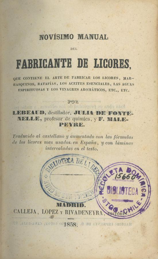 Novísimo manual del fabricante de licores