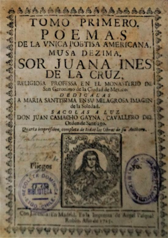 Portada de ejemplar de Sor Juana Inés de la Cruz