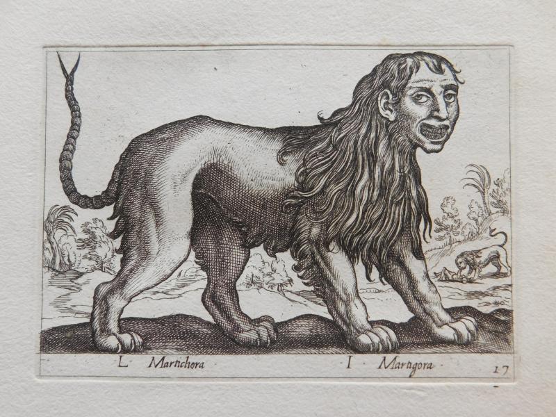 Representación de mantícora en el libro de Tempesta