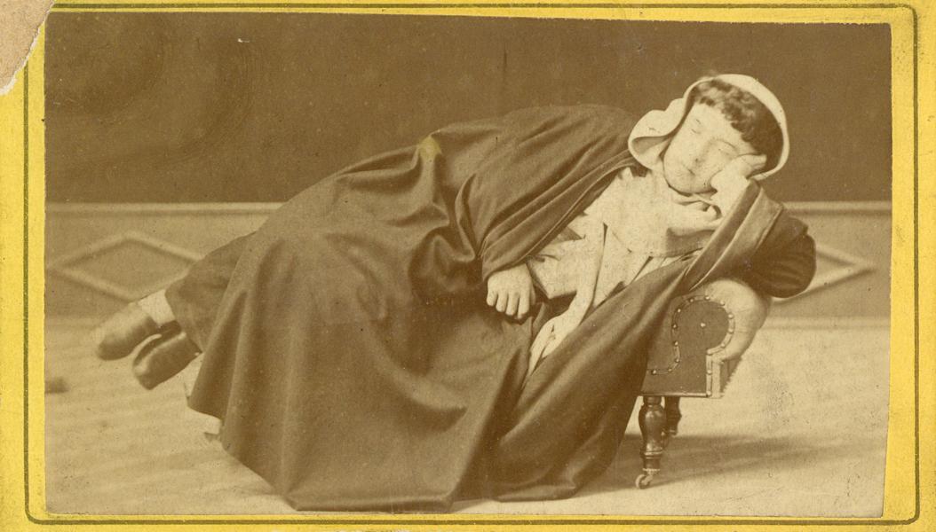 Fotografía de un dominico recostado Fotografía de un dominico recostado