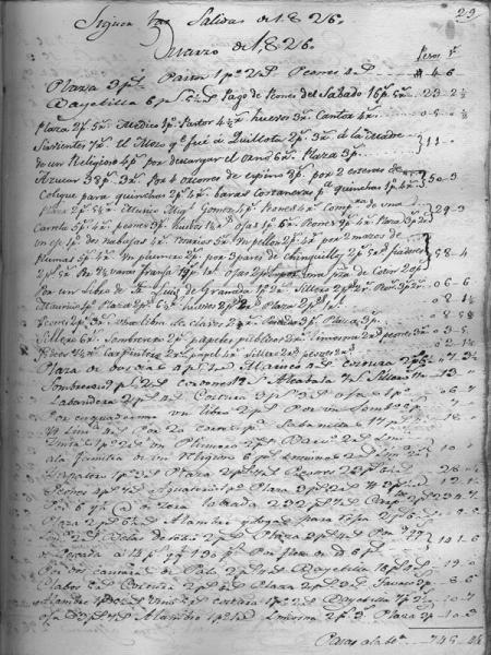 Libro I de cargo y data, 2 Libro I de cargo y data, 2