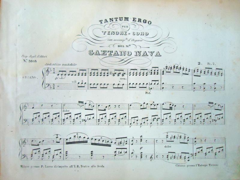 Tantum Ergo per tenore e coro con accompto. d'Organo Tantum Ergo per tenore e coro con accompto. d'Organo