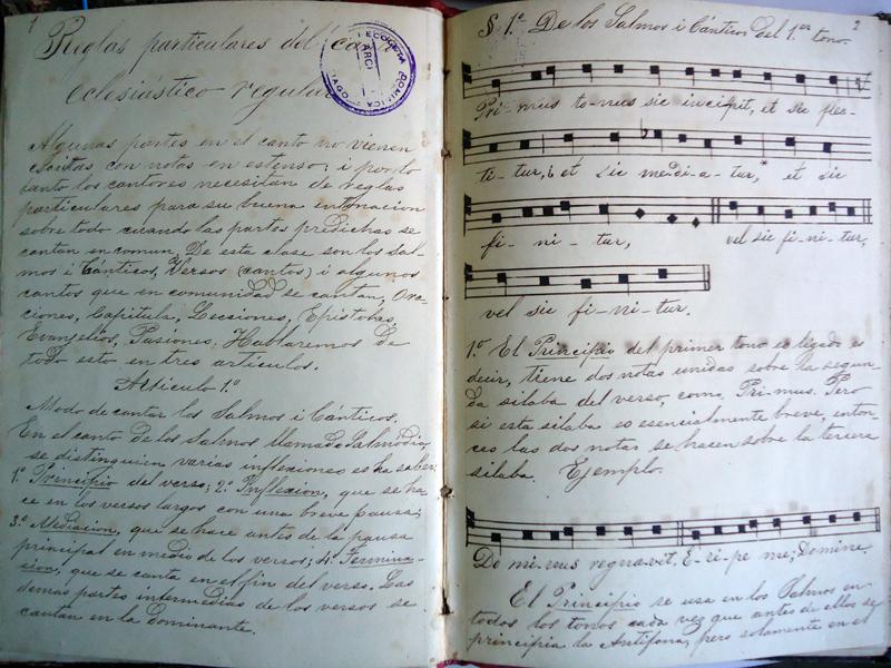 Reglas particulares de canto Reglas particulares de canto